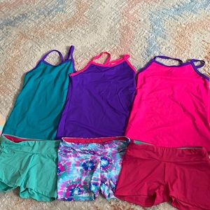 Girls size 7/8 two piece mix and match dance outfits.